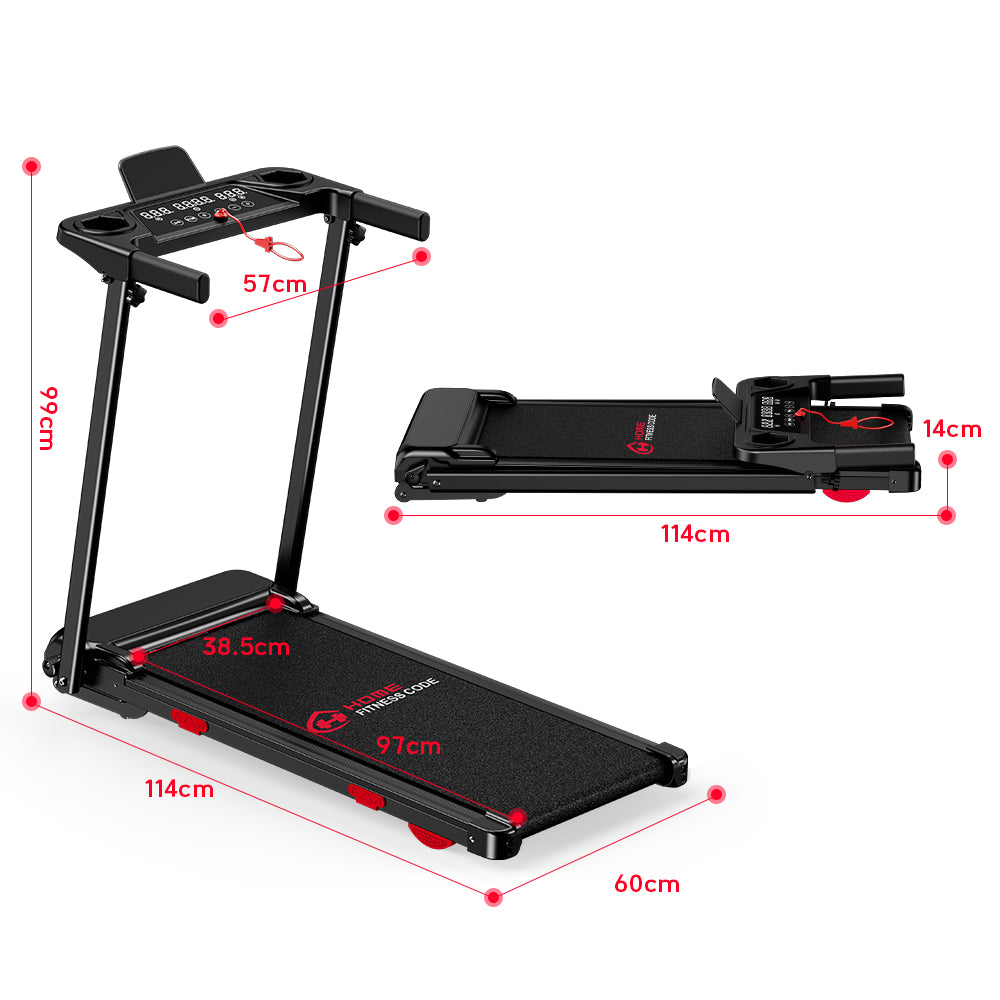 Folding Treadmill Q5 Pro with Brushless Motor, Speed 1-12KM/H, 15% Auto Incline
