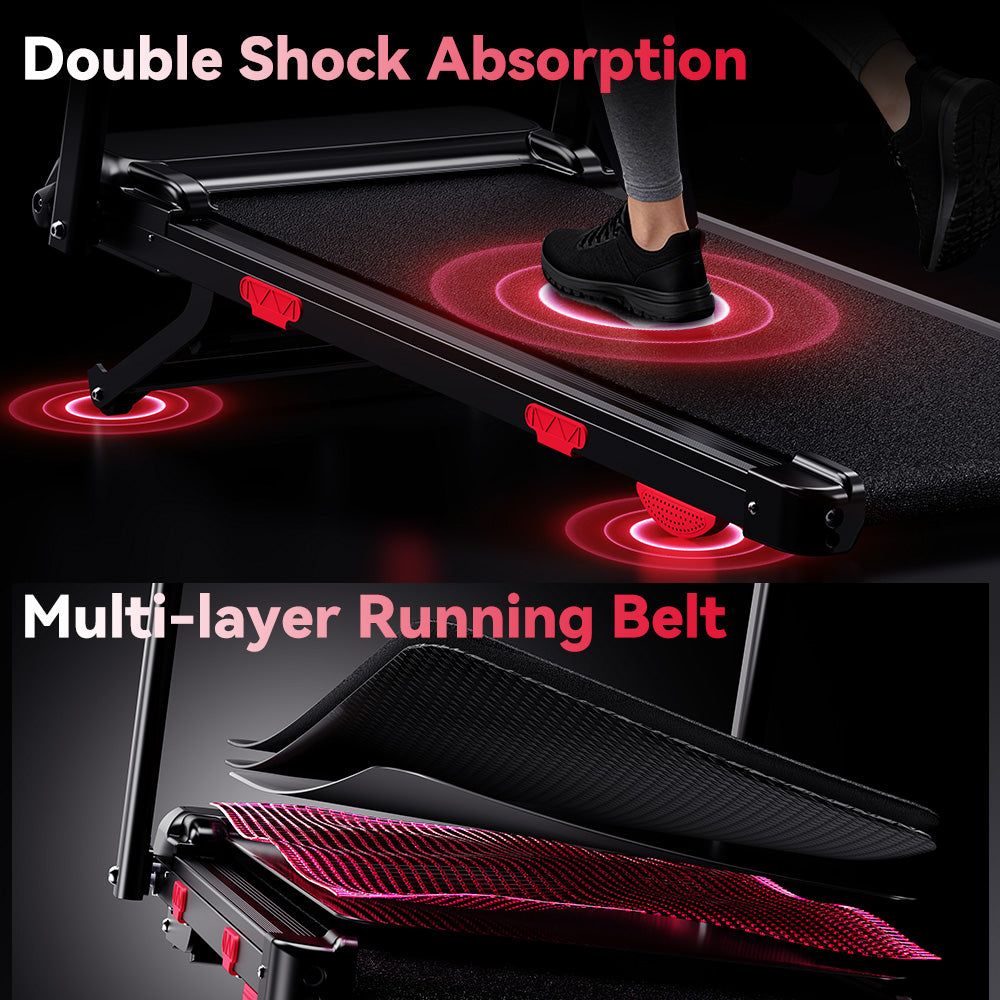 Folding Treadmill Q5 Pro with Brushless Motor, Speed 1-12KM/H, 15% Auto Incline