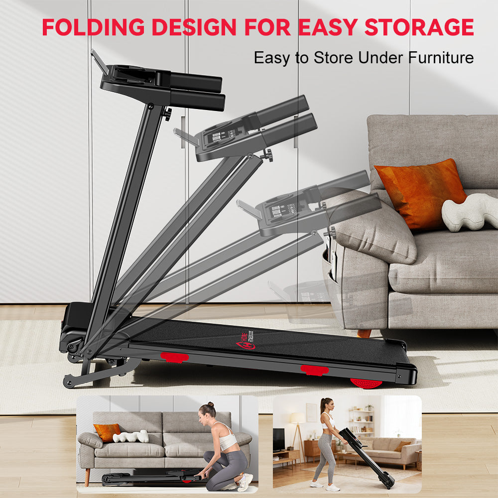 Folding Treadmill Q5 Pro with Brushless Motor, Speed 1-12KM/H, 15% Auto Incline
