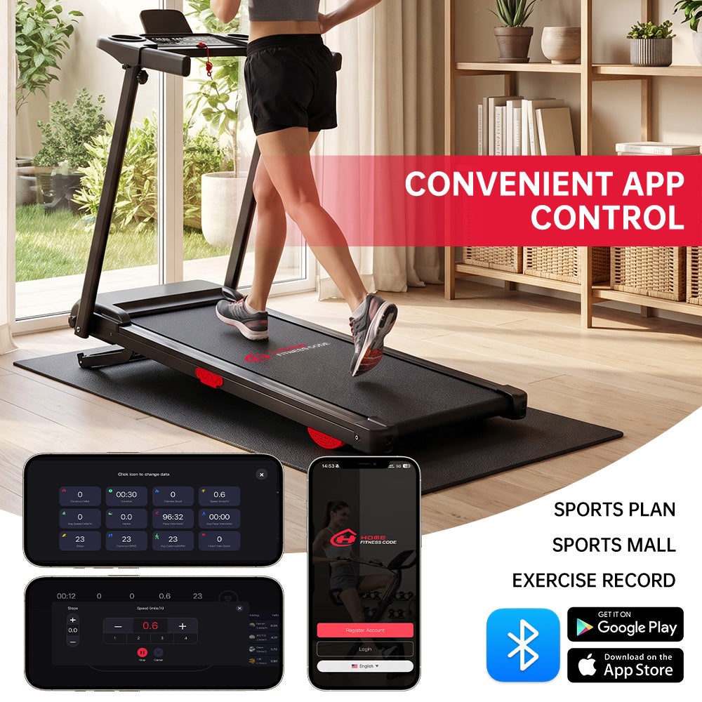 Folding Treadmill Q5 Pro with Brushless Motor, Speed 1-12KM/H, 15% Auto Incline