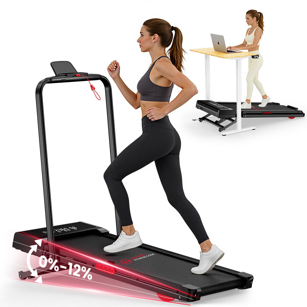 Folding Treadmill Y3 with Brushless Motor, 12% Auto Incline