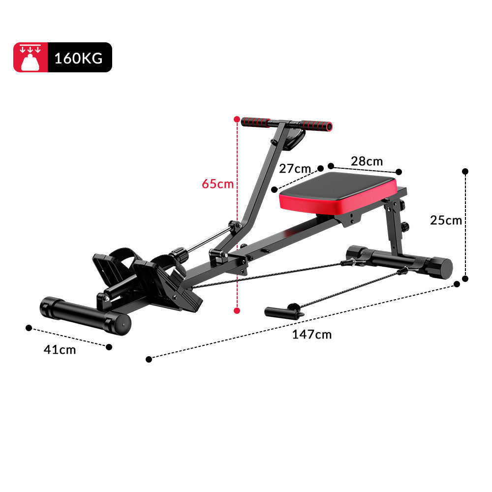 Hydraulic Rowing Machine, 12-Level Resistance