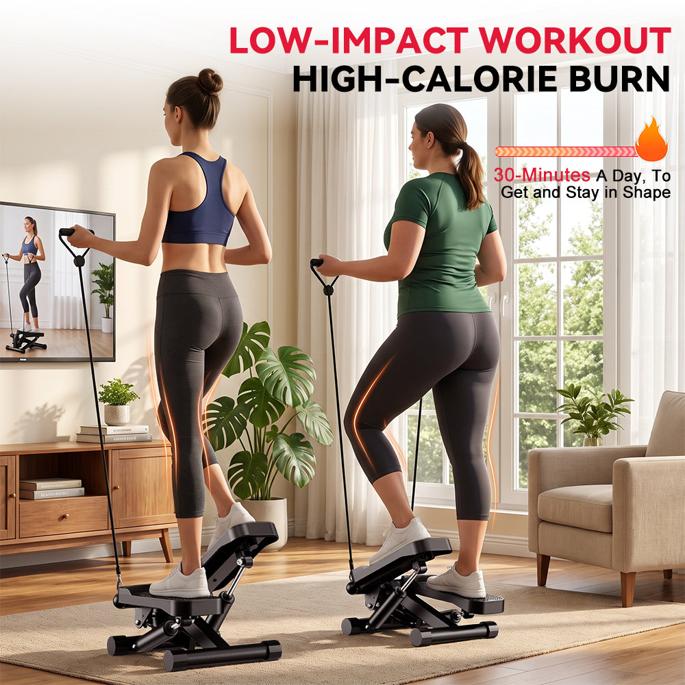 Mini Hydraulic Stepper with Resistance Bands