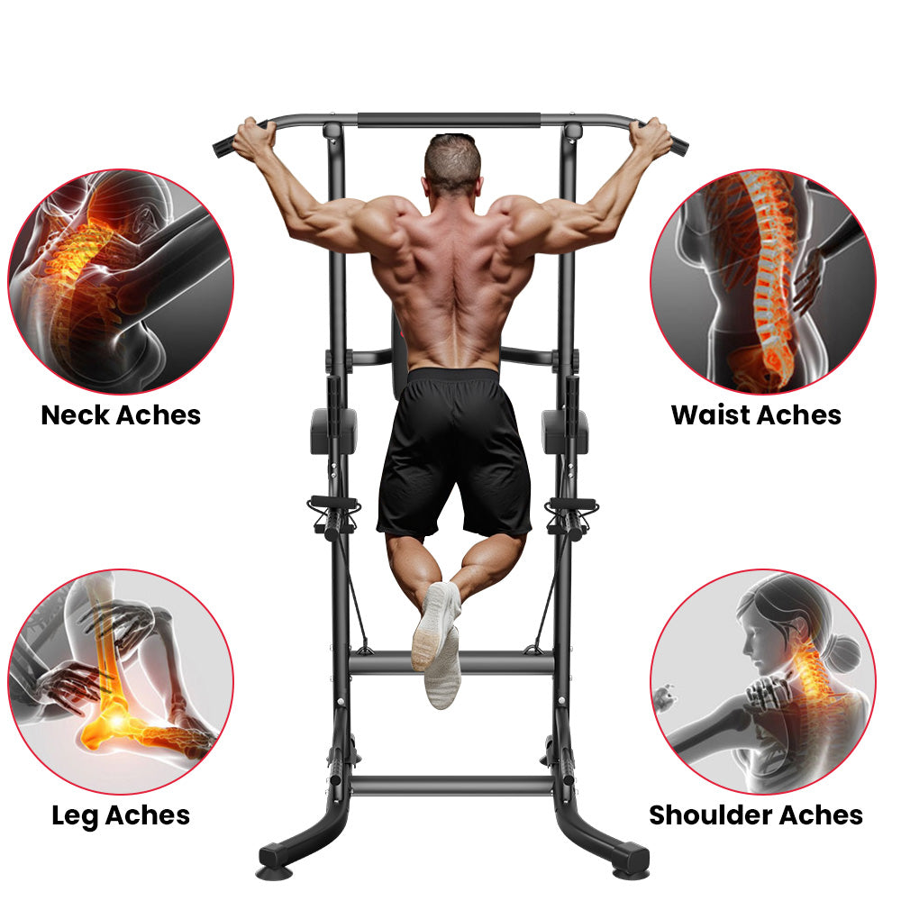 Power Tower Dip Station Pull Up Bar