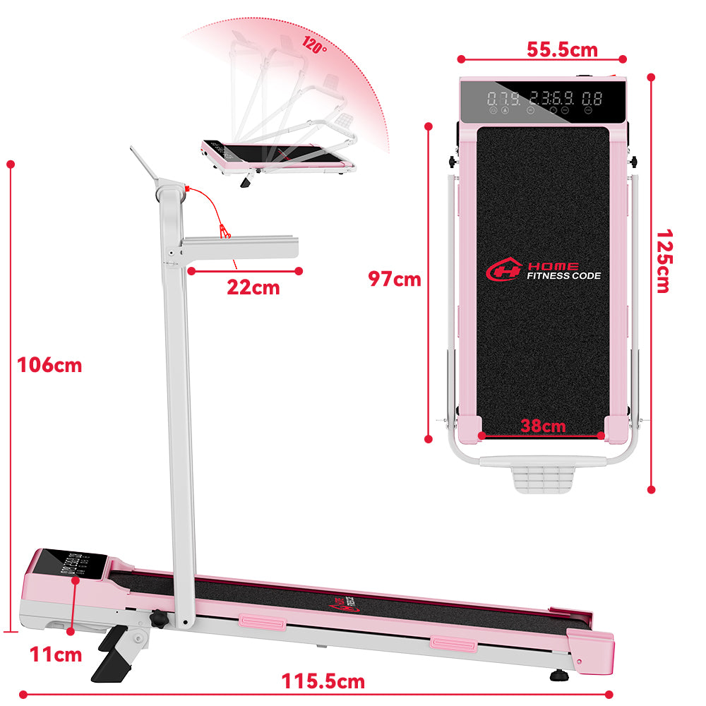 Folding Treadmill Q2 Pro with 5% Manual Incline, Speed 1-10KM/H (New Version)