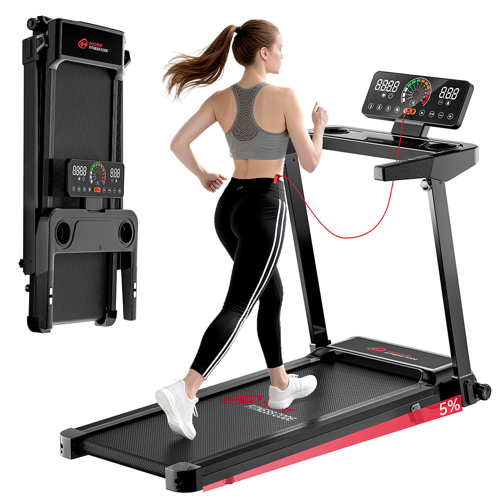 Folding Treadmill Q8, Speed 1-12KM/H, 5% Manual Incline