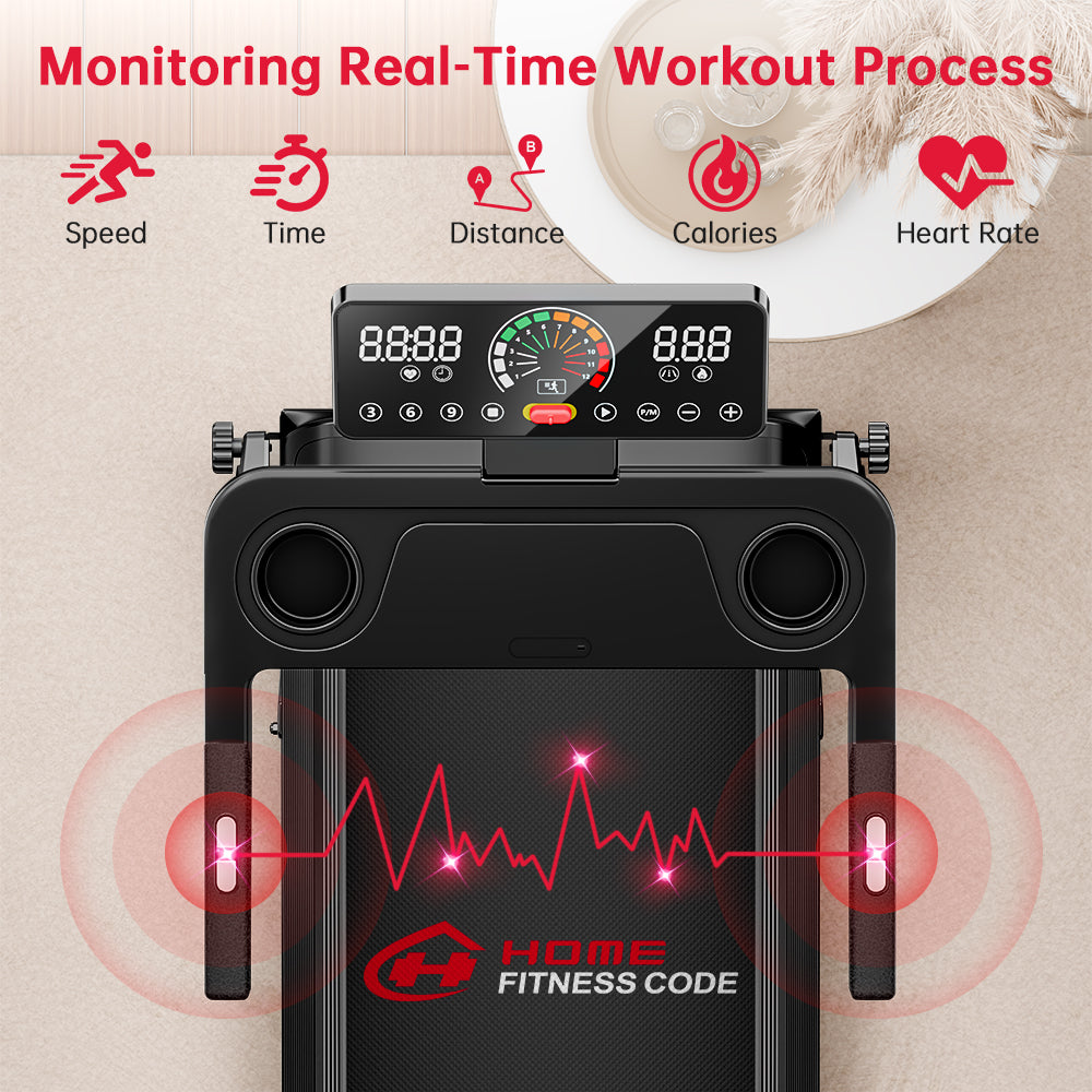 Folding Treadmill Q8, Speed 1-12KM/H, 5% Manual Incline