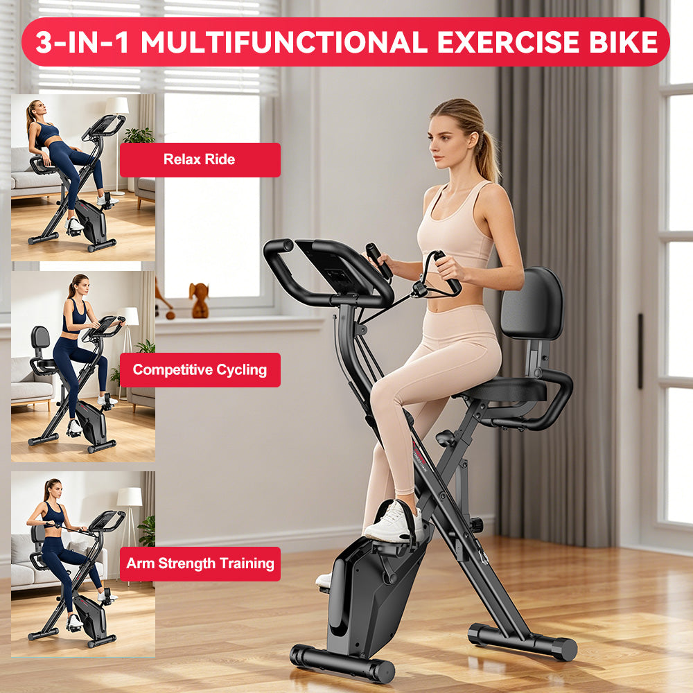 Foldable Exercise Bike, Magnetic Resistance