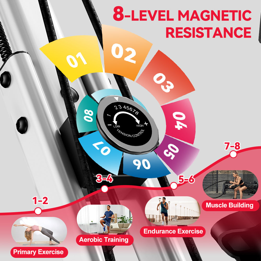 Foldable Exercise Bike, Magnetic Resistance