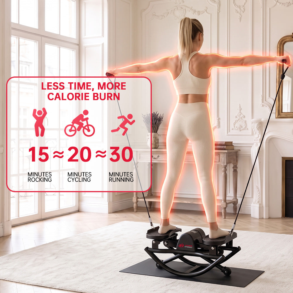 U-Shaped Rock Stepper, with Resistance Bands & Non-Slip Mat