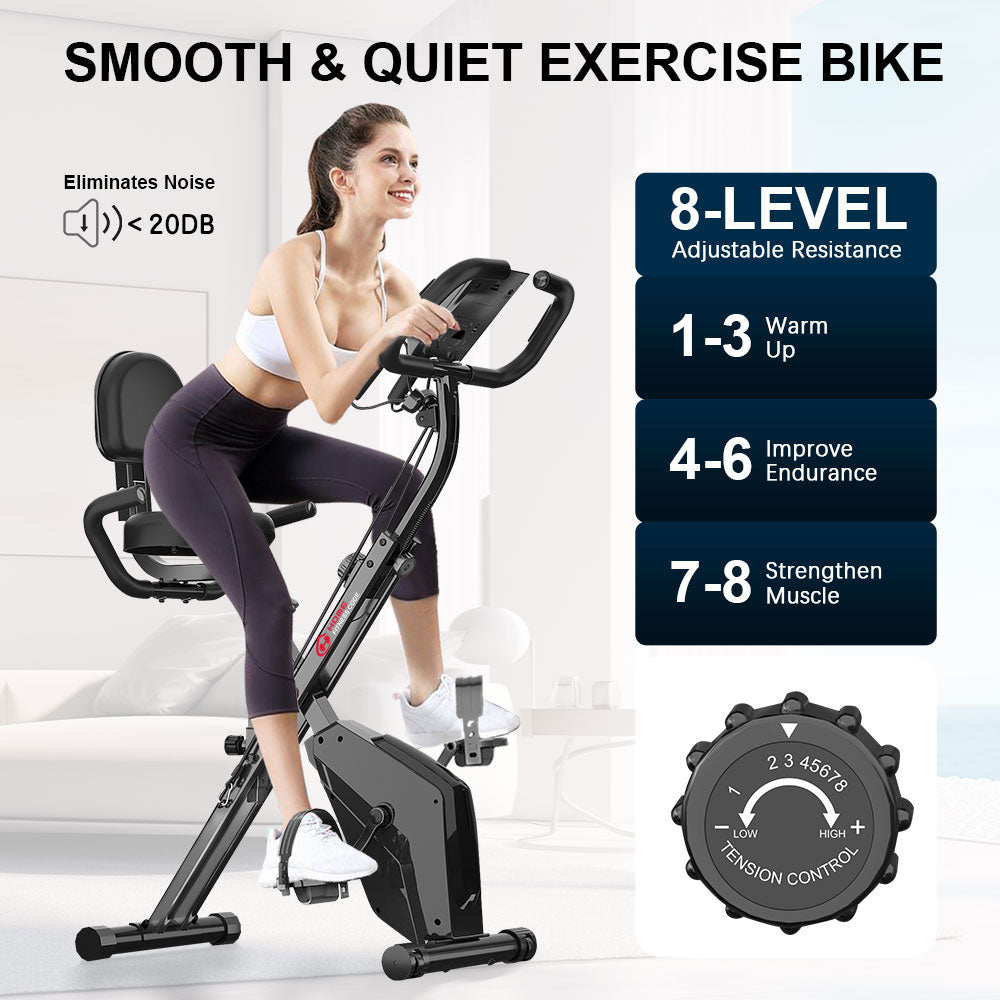 Foldable Exercise Bike Magnetic Resistance HomeFitnessCode Ireland