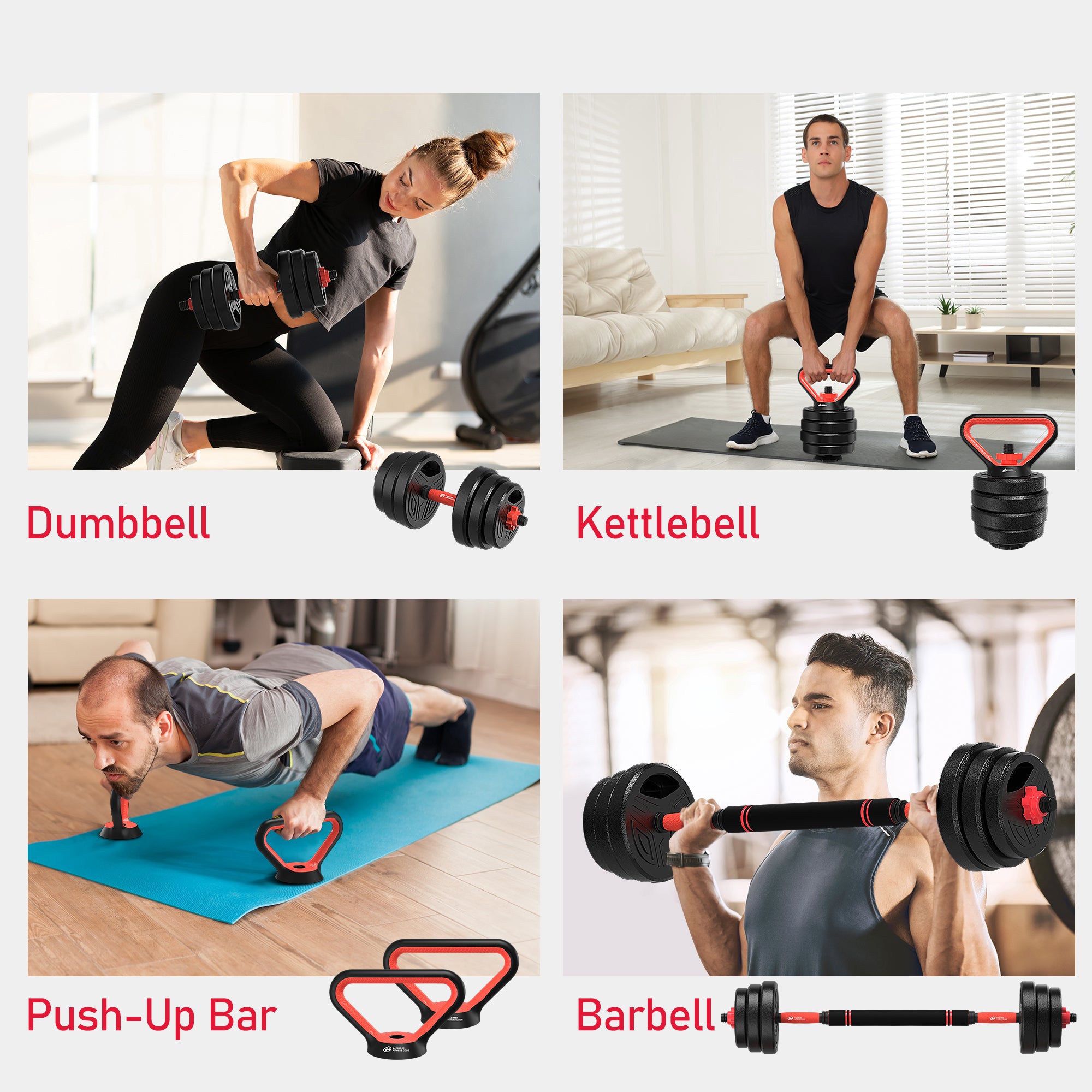 4 In 1 Multifunctional Dumbbell Set HomeFitnessCode Ireland