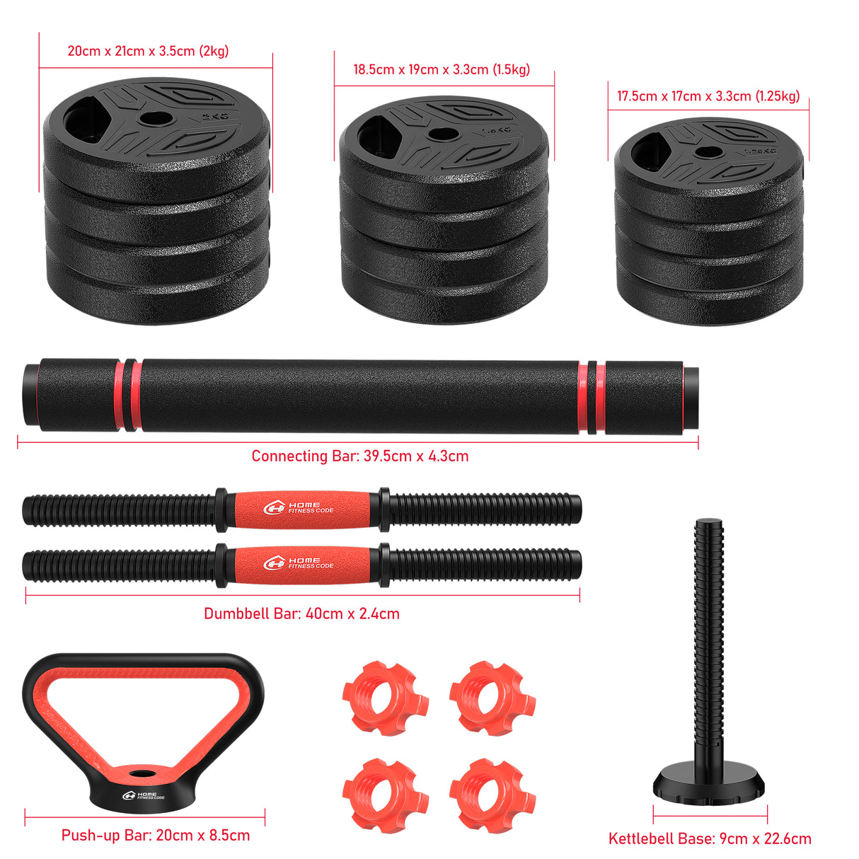 4 In 1 Multifunctional Dumbbell Set