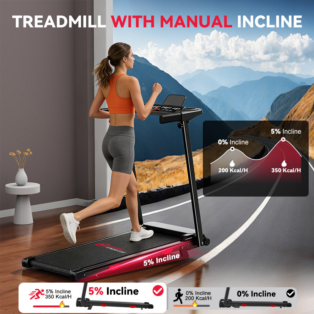 Folding Treadmill Q5 with Incline, Brushless Motor, Speed 1-12KM/H