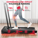 Folding Treadmill Y3 with Brushless Motor, 12% Auto Incline