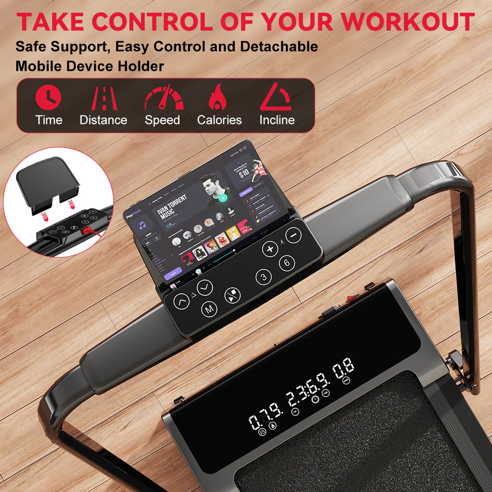 Folding Treadmill Y3 with Brushless Motor, 12% Auto Incline