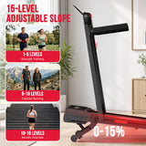 Folding Treadmill Y5 with Brushless Motor, 0%-15% Auto Incline