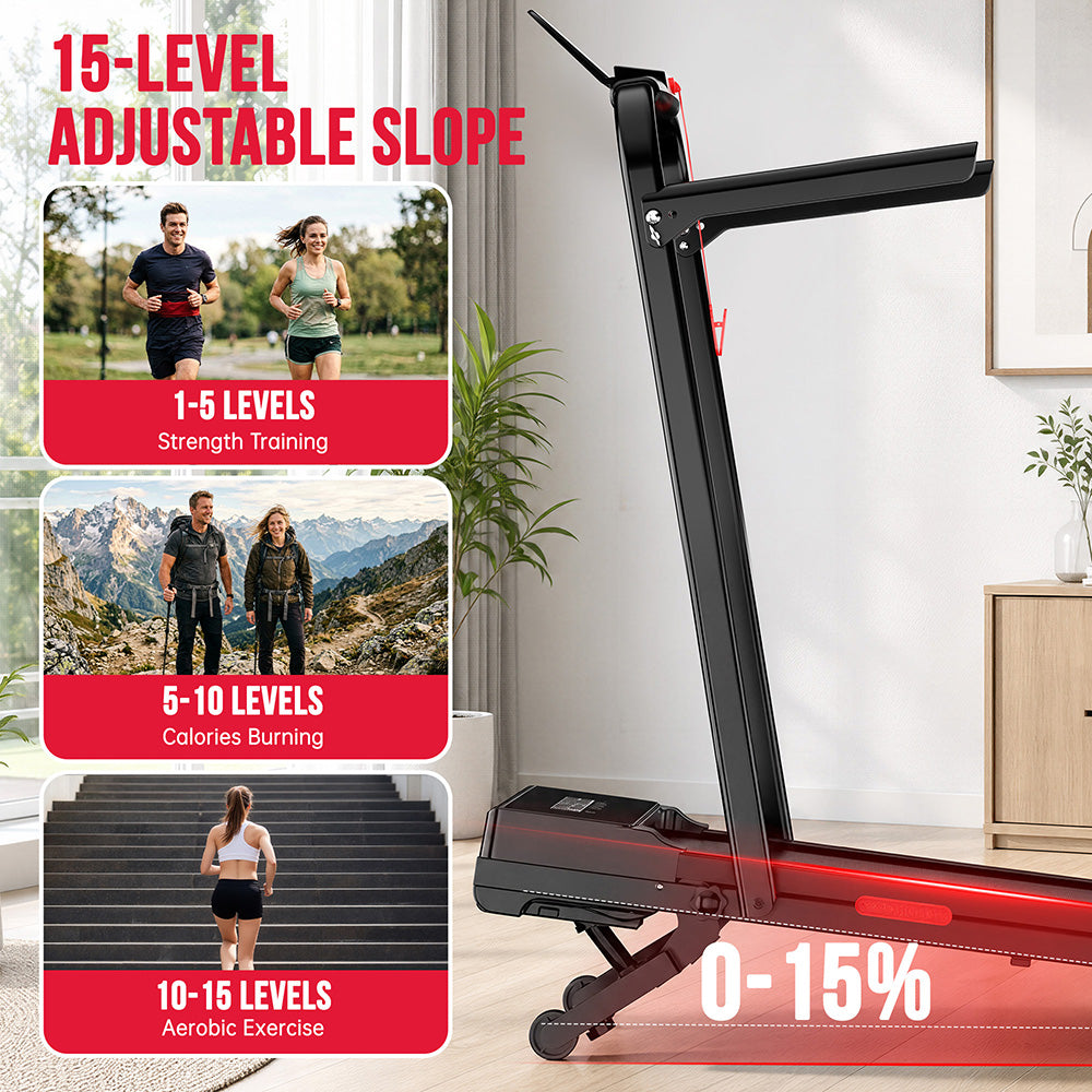 Treadmill Y5 with Brushless Motor, 0%-15% Auto Incline