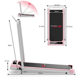Folding Treadmill Z3 with Brushless Motor, Speed 1-6KM/H, 5% Manual Incline