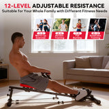 Hydraulic Rowing Machine, 12-Level Resistance