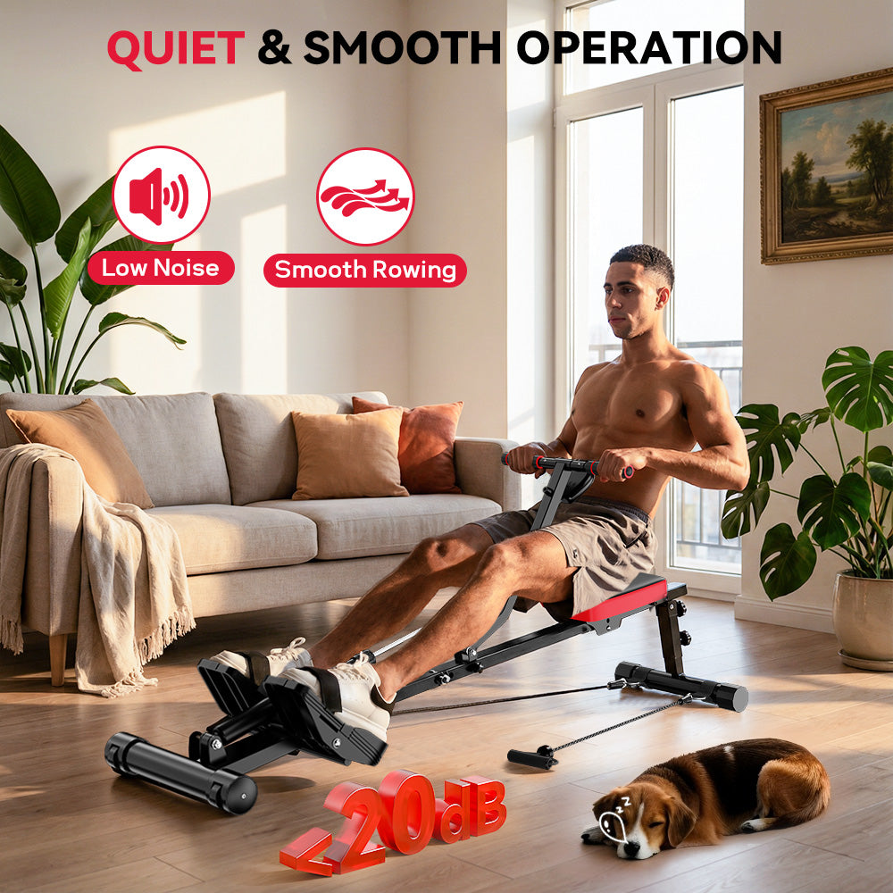 Hydraulic Rowing Machine, 12-Level Resistance