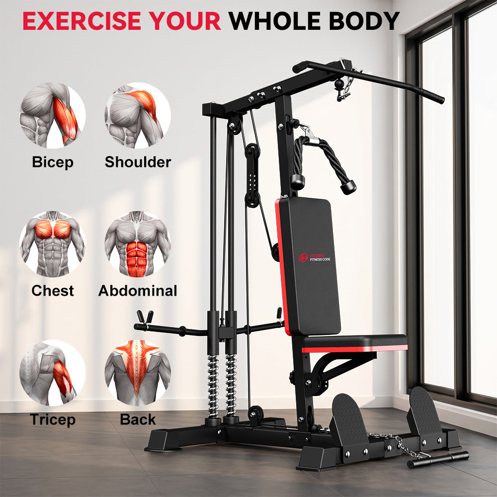 Lat Pulldown & Row Cable Machine