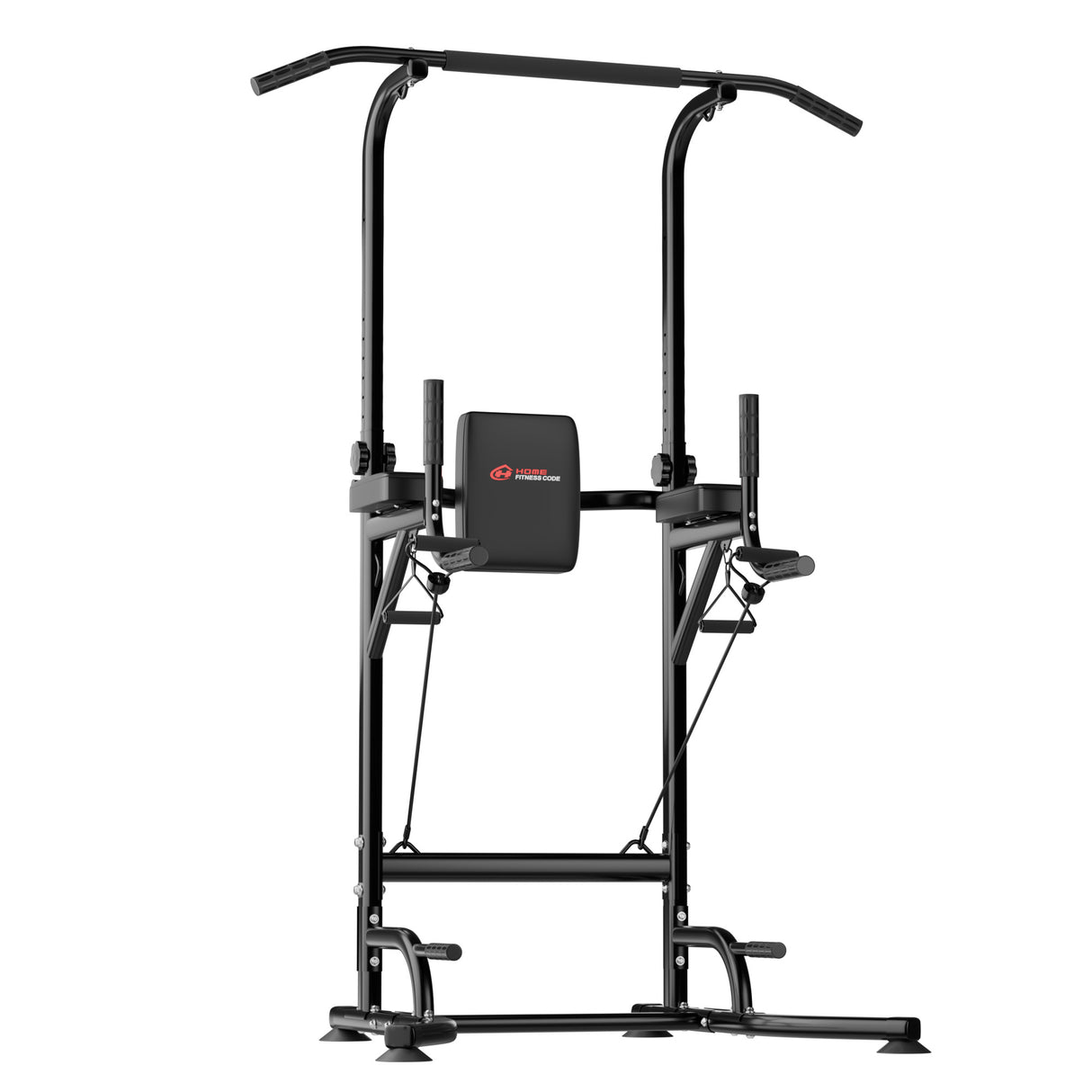 Power Tower Dip Station A1, with Resistance Bands