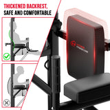 Power Tower Dip Station A1, with Resistance Bands