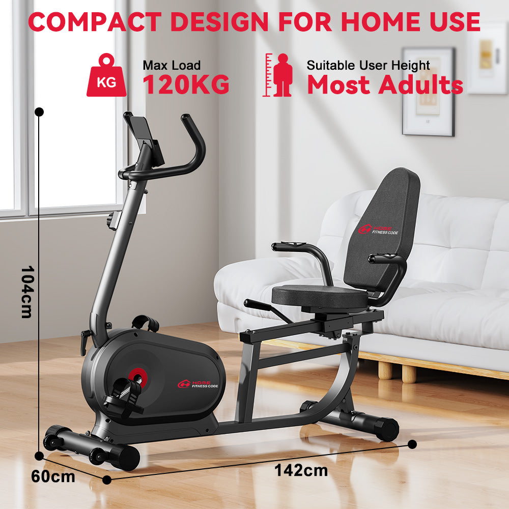 Recumbent Exercise Bike X1, 16-Level Resistance
