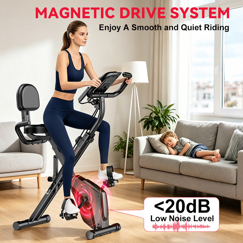 Foldable Exercise Bike, Magnetic Resistance