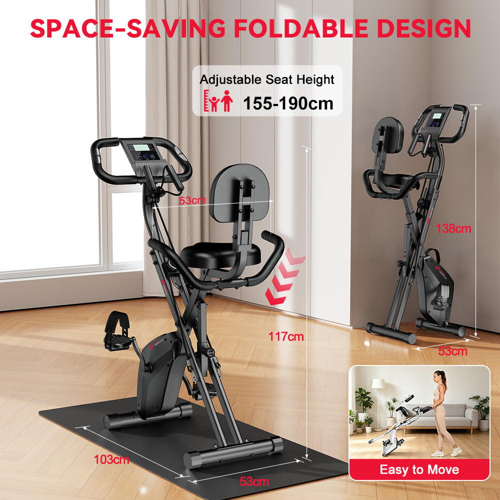 Foldable Exercise Bike, Magnetic Resistance