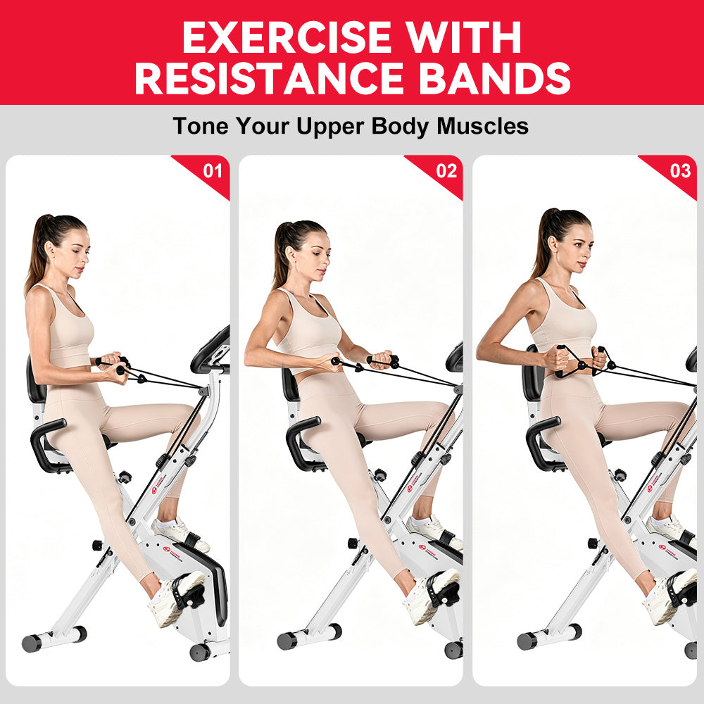 Foldable Exercise Bike, Magnetic Resistance