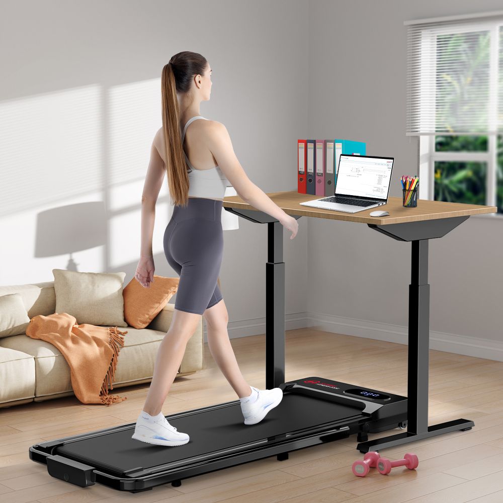 Walk Machine Under Desk Folding Treadmill 1-6KM/H Walking Jogging Machine for Home ...