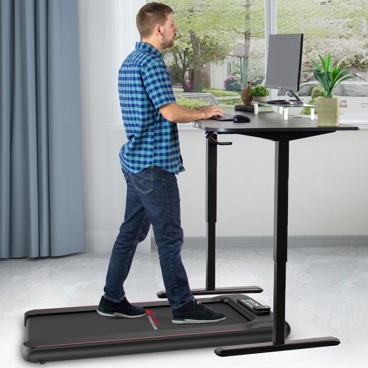 Walking Pad, Smart Walking Treadmill with App,Remote Control LED Display  for Home&Office