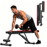Foldable Workout Bench B1, Backrest Adjustable