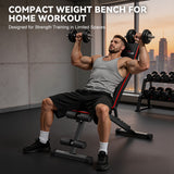 Foldable Workout Bench B1, Backrest Adjustable