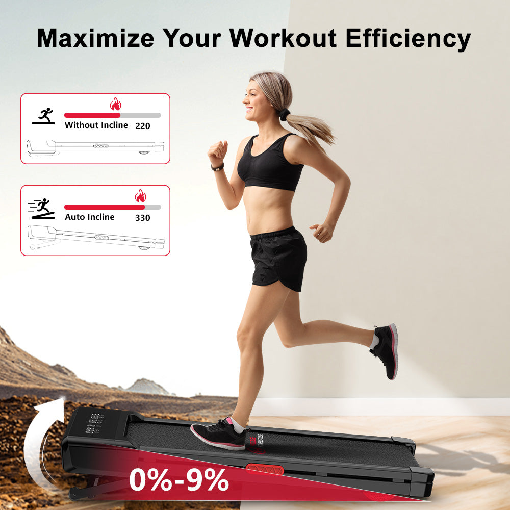 Treadmill Y1 with 0-9% Auto Incline, Speed 1-10KM/H
