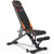 Adjustable Workout Weight Bench Folding Exercise Bench 8 Backrest Adjustment for Full Body Exercise with Resistance Bands