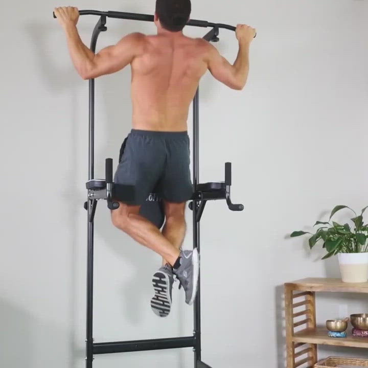 Power Tower Dip Station Pull Up Bar