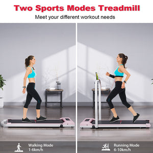 2 in 1 Folding Treadmill, Under Desk Treadmill, Walking Jogging Machine for Home Office